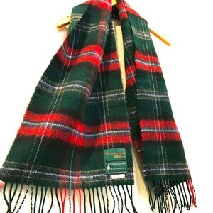 Vintage Highlander Locharron 100% Wool Plaid Scarf (Unisex)